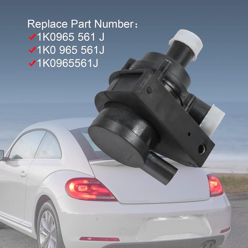 RALBDX Auxiliary Cooling Water Pump With Plug Compatible With A3 A4 TT,VW Beetle Jetta Passat Tiguan CC Eos Golf GTI - 2.0T Engine Replace 1K0965561J - Image 2